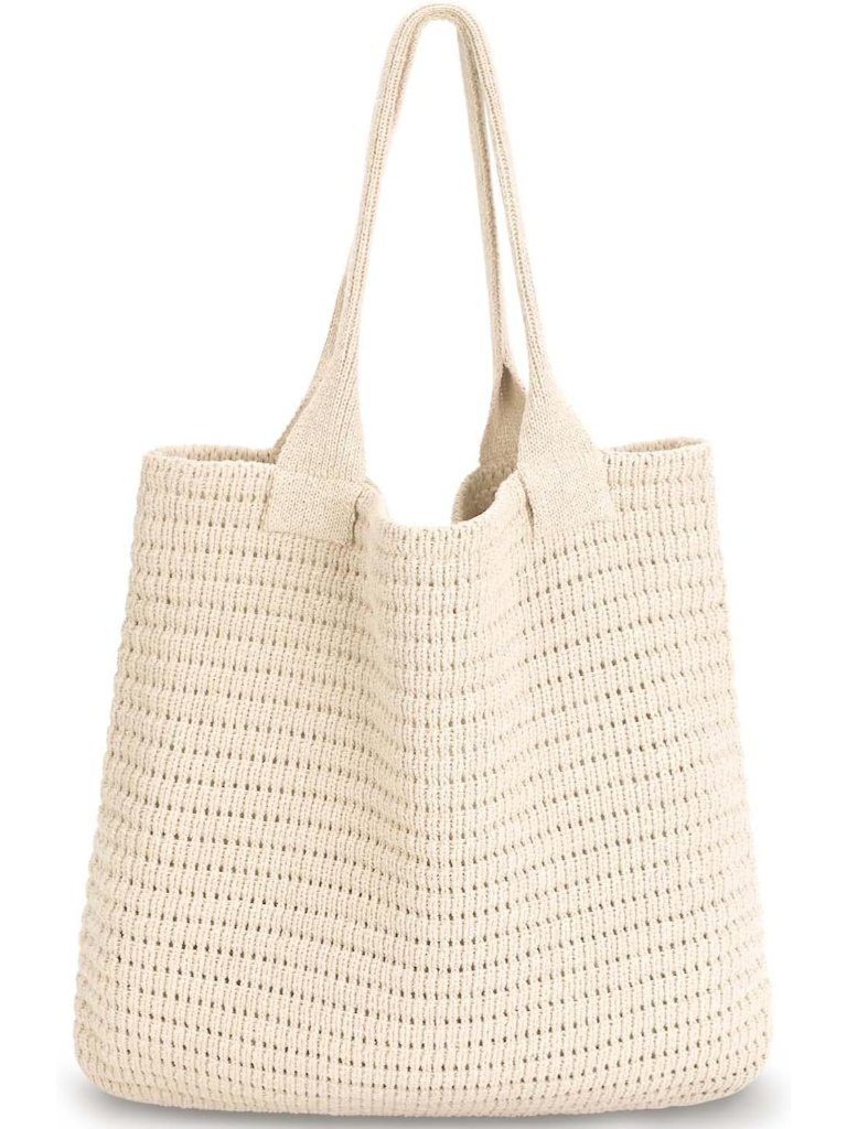 Crochet Bags For Women - Summer Beach Tote, Aesthetic Hippie Knit Bag